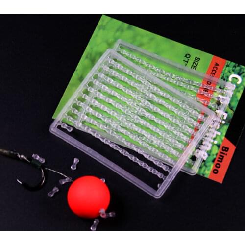 Bimoo 10packs Carp Fishing Dumbell Boilie Stops Fishing Bait Accessory Terminal Tackle Wholesale Clear Color