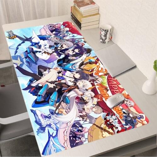 400x900 Honkai Impact Large Mouse Pad Computer Gaming Accessories XXL Anime Mousepad Pc Laptop Gamer Desk Mat Keyboard Pads Rug