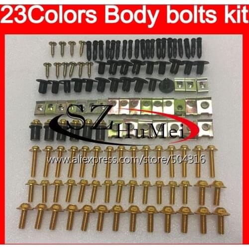 Fairing bolts full screw kit For KAWASAKI NINJA ZX7R 96 97 98 ZX-7R ZX750 ZX 7R 1996 1997 1998 1999 Windscreen bolt screws Nuts