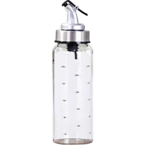 500ml Oil Bottle High Borosilicate Glass Kitchen Cooking Seasoning Storage Olive Oil Bottle With Distribution Nozzle Dispenser