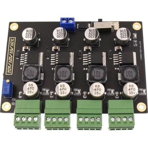 LM2596 Switching Power Supply Multi Channel 3.3V/5V/12V/ADJ Adjustable Voltage Output Power Supply Module