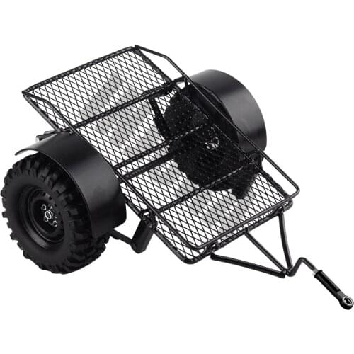 INJORA 1/10 Metal Hitch Mount Trailer 220*205mm for RC Crawler Axial SCX10 90046 Traxxas TRX4 D90 Tamiya CC01