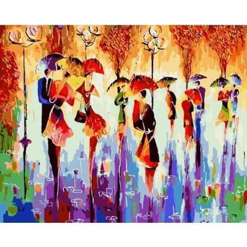GATYZTORY DIY Painting By Numbers Dancing Figure Abstract HandPainted Oil Painting Drawing On Canvas Kill Time Home Decoration