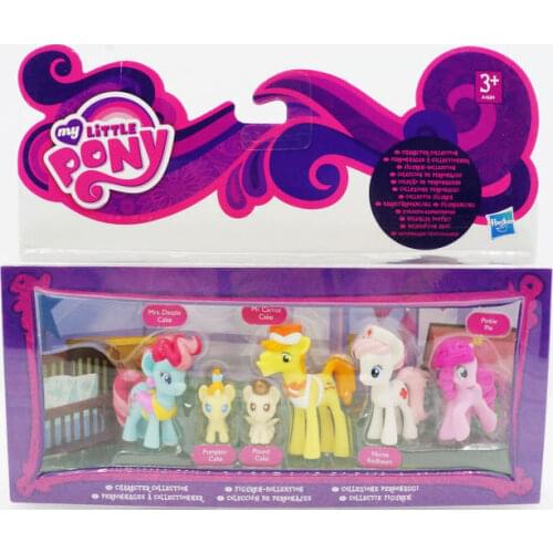 Hasbro My Little Pony Family 6 CAKE FAMILY BABYSITTING Small Model Set