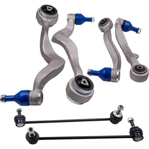 6pcs Front Suspension Wishbones Control Arms & Drop Links Kit For BMW 5 Series E60