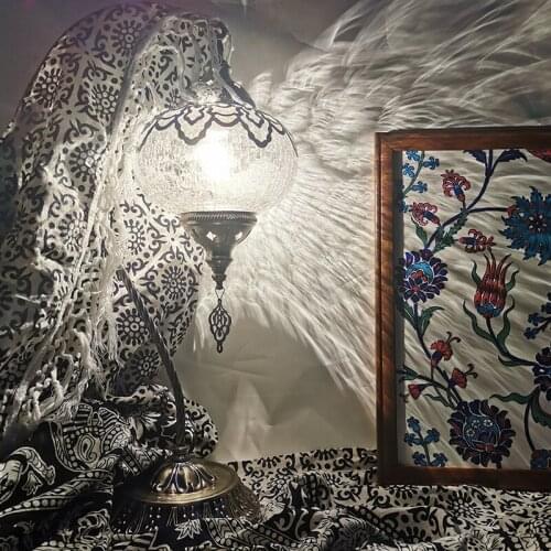 Tuoding lamp, glass table lamp, coffee shop, bar, hotel, indoor crystal table lamp