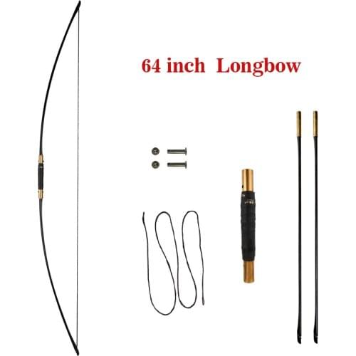 30~70lbs 64 Inch Archery English Longbow Classic Traditional Bow Take-down Bow for Hunting Shooting Gaming Practice