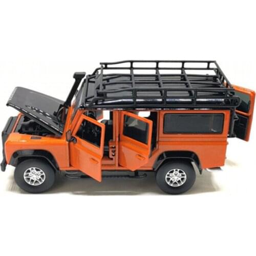 1/32 Scale Pull Back Orange Car Toy Model Vehicle With Sound&Light Effect For Land Rover Defender