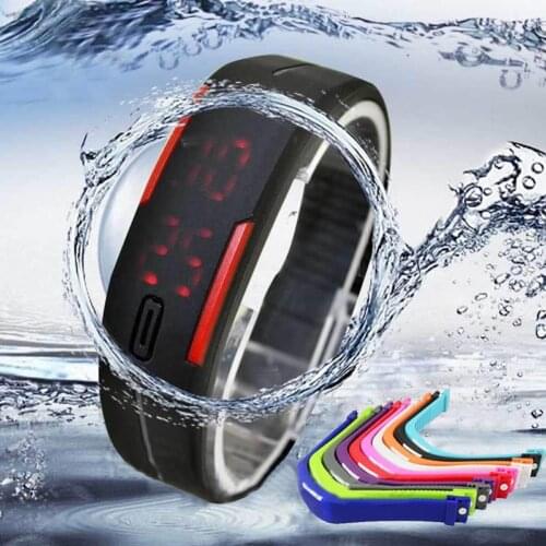 Fashion LED watch boys girls kids children students sport digital watch new mens womens touch screen silicone Running watches
