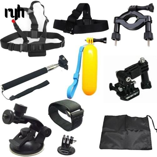 GloryStar Go Pro Accessories 10-in-1 Combination Pack Accessories Compatible for All Sports Camera Series SJCAM Go Pro Series