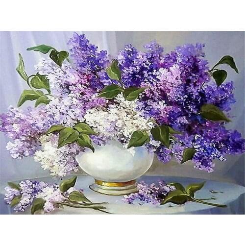 Flower DIY Embroidery 11CT Cross Stitch Kits Craft Needlework Set Printed Canvas Cotton Thread Home Decoration Design