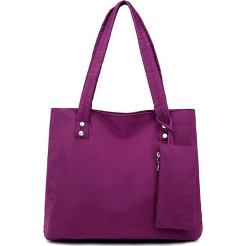 Nylon Handbags Women Men Shopping Bags Reusable Shopping Bag Colour black blue Bags