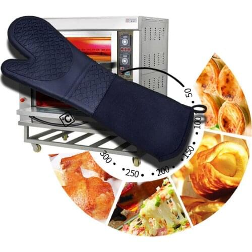 BBQ Glove High Temperature Resistance Oven Mitts Fireproof Barbecue Heat Insulation Microwave Kitchen Oven Glove Mitten Utensil