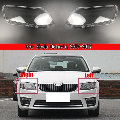 Front Headlamps Glass Headlights Shell Cover Transparent Lampshades Lamp Shell Masks Lens For Skoda Octavia 2015 2016 2017