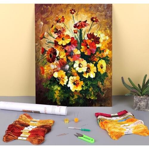 Songs My Heart Printed 11CT Cross-Stitch Embroidery Set DMC Threads Craft Needlework Handiwork Handmade Gift Wholesale