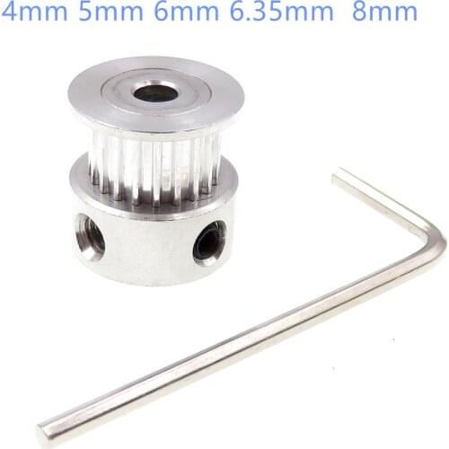 Aluminium alloy drive pulley MXL 20 Teeth Belt Pulley MXL Synchronous Wheel Belt Gear Wheel for DIY MODEL