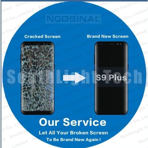 Professional Renew Service For Samsung Galaxy S9 Display S9 Plus G960 G965 LCD Screen With Frame Cracked Glass Digitizer Repair