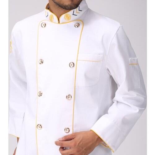 Chef Workwear Long Sleeve Autumn and Winter Wear Mens Hotel Chef Costume Chefs Kitchen Hotel Canteen Restaurant Clothes