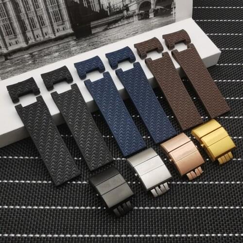 Top quality 22x20mm DIVER and MARINE Waterproof Silicone Rubber watchband Wrist Watch Band Belt For Ulysse Nardin strap tools
