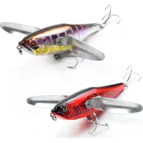 5/2/1PCS 120MM 34G Topwater Popper Fishing Lure Tackle Hard Body Stainless Steel Wings Pike Perch Floating Wobbler Swimbait
