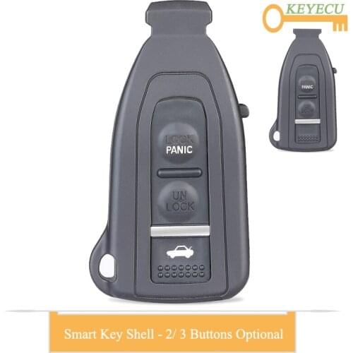 KEYECU Smart Prox Keyless Entry Remote Car Key Shell Case Cover for Lexus LS430 2002 2003 2004 2005 2006, Fob 2/ 3 Buttons