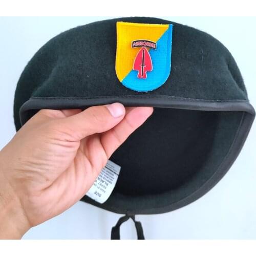 Tomwang2012 US Army 8th Special Forces Group Wool Green Beret SPECIAL FORCES COMMAND DIVISION AIRBORNE Military Hat 1963~1972
