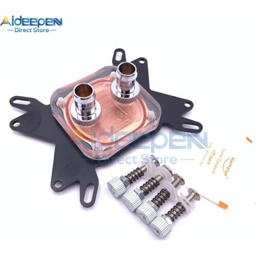Universal Water Cooling Block for Intel LGA 1155 2011 AMD AM4 Copper CPU Cooler Heatsink For Computer CPU Radiator Intel