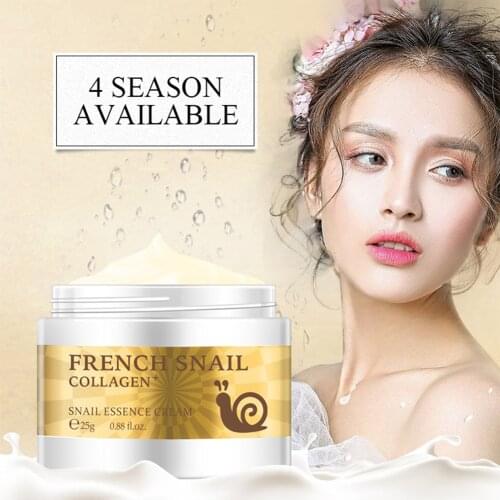 Snail essence cream skin moisturizing cream fades fine lines and shrinks pores tightens and lifts fine lines and wrinkles