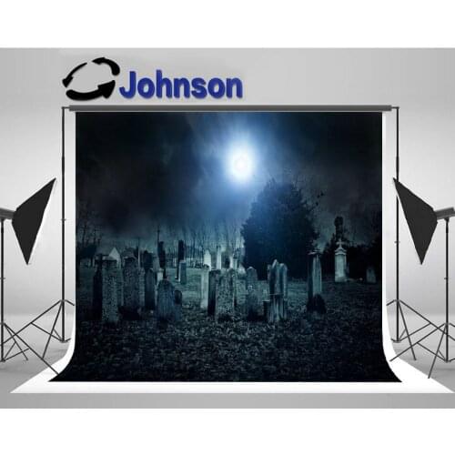 Cemetary Celebrity Night Full Moon Night photo backdrop High quality Computer print Halloween background