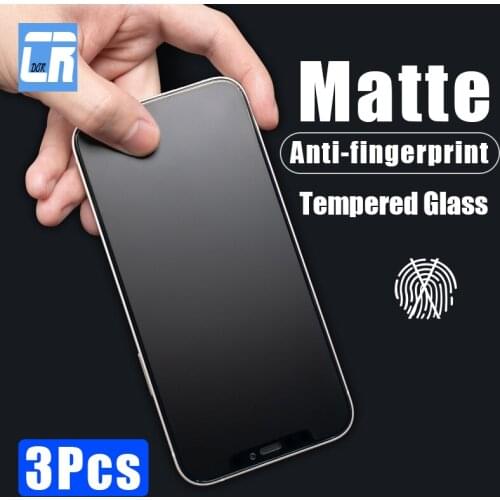 1-3pcs Anti-fingerprint Matte Tempered Glass for iPhone 11 12 X XR XS Max 6 6s 7 8 Plus 12mini Full Cover Screen Protector Film