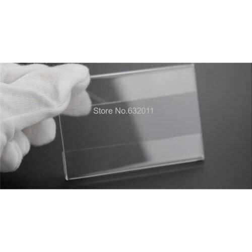 12*8cm Acrylic price tag frame Supermarket shelf adhesive price label holder wall frame flat name sign ticket card frame rack
