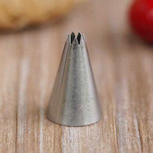 #18 Open Star Icing Nozzle Piping Tip Stainless Steel Cake Decorating Tips Icing Piping Pastry Tip Tools Bakeware Small Size