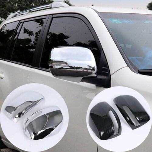 2PCS For Toyota Land Cruiser PRADO FJ150 2018-2020 ABS Chrome Rear View Mirror Cover Trims Decor frame Car Accessories