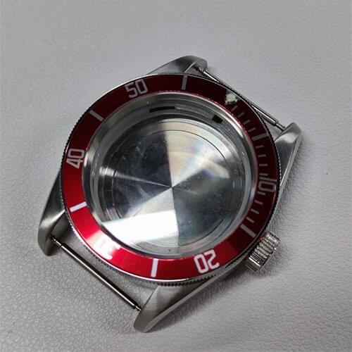 41mm Sapphire Glass Aluminum Bezel Watch Parts stainless steel Case Dial Fit ETA 2824 2836 or miyota 82 series 8215