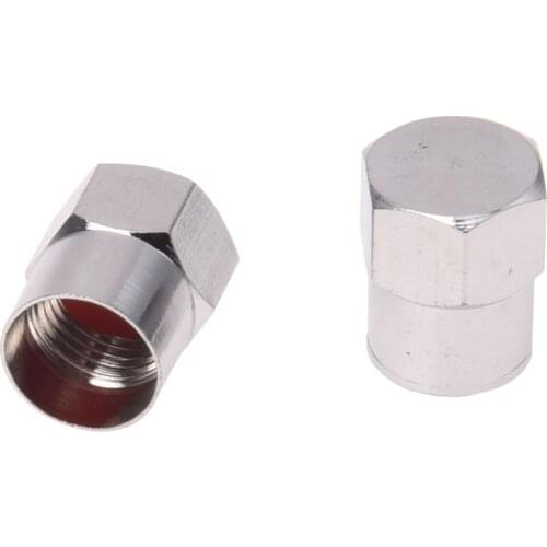 5 Quality Chrome Valve Dust Caps Car / Bike Tube - Tyre
