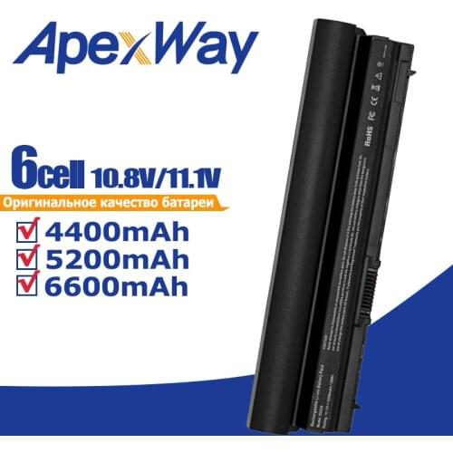 Apexway 11.1V 6600mAh RFJMW Laptop Battery For Dell Latitude E6320 E6330 E6220 E6230 E6120 FRR0G KJ321 K4CP5 J79X4 7FF1K