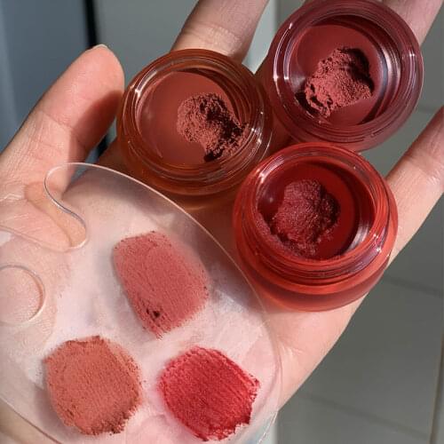 3 Colors Mousse Matte Canned Lip Mud Velvet Lipstick Lip Gloss Long Lasting Lip Balm Lip Glaze Women Lip Cheek Makeup Cosmetics