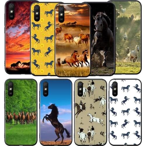 Animal Horse Group Silicone Cover For Xiaomi Redmi 9 9T 9C 8 7 6 Pro 9AT 9A 8A 7A 6A S2 5 5A 4X Plus Phone Case
