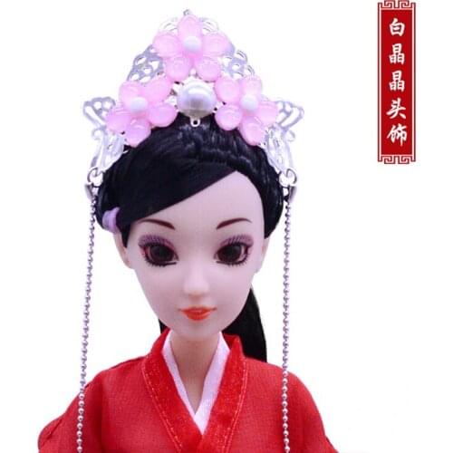 For 30cm chinese kurhn doll Traditional Earrings head decoration doll Necklace DIY Earrings Ornament Toy Jewelry
