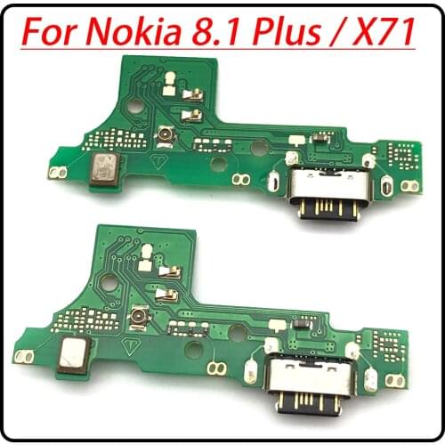 For Nokia X71 / 8.1 Plus USB Charging Port Mic Microphone Dock Connector Board Flex Cable Repair Parts