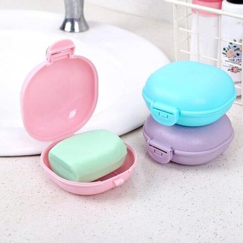 Travel Handmade Soap Box Soap Case Dishes Waterproof Leakproof Soap Box With Lock Box Cover 5 colors Travel Accessory Soap Boxes