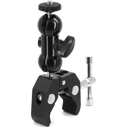 Double Ballhead Ball Arm Camera Clamp Mount Monitor Mount Bracket with Super Clamp for Ronin M Ronin MX Freefly MOVI