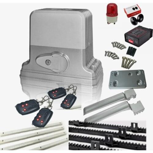 Chisung 1800kg electric sliding gate motors/automatic gate opener engine with gear racks 1 gate photocell 4 remote control