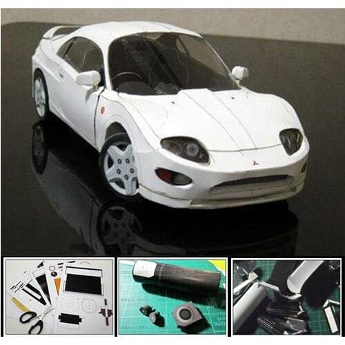 FTO Sports Car 3D Paper Model DIY Origami Paper Art Handmade Toy