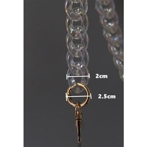 HJKL hands for magic color transparent acrylic chain resin shoulder strap bag decoration diagonal cross chain good gift strap