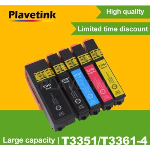 Plavetink Compatible For Epson 33XL T3351 T3361 Ink cartridge For Expression Premium XP 530 540 630 640 635 645 830 900 Printer