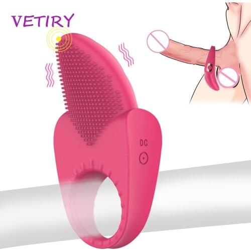 Penis Ring Vibrator G-spot Stimulator Sex Toys for Men Delay Ejaculation Cock Ring Clitoris Stimulator for Women Adult Products