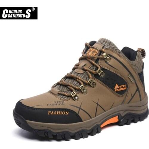 Cuculus Sneakers For Men Outdoor Hiking Fishing Breathable Hunting antiskid tourism Trend Boots Men Comfortable walking Shoes