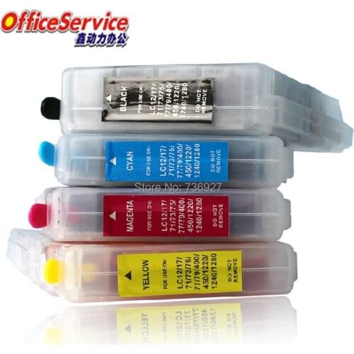 LC12 LC73 LC75 LC1220 LC1240 LC17 LC77 LC79 LC1280 Refillable Ink Cartridge For Brother MFC-J430W J6910DW J5910CDW printer