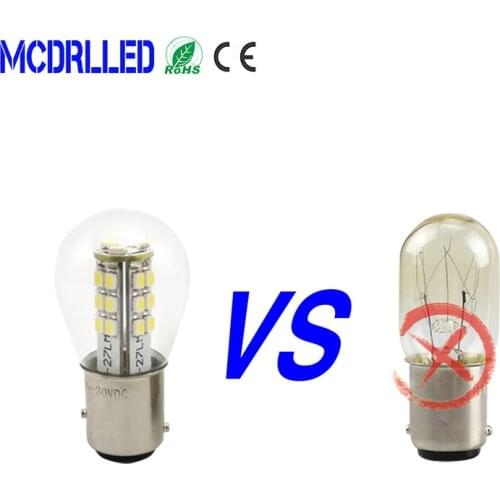 Mcdrlled P21W LED Light BA15S BA15D BAY15D Blubs Car Tail Light Boat Navigation Signal Light 10-30V White